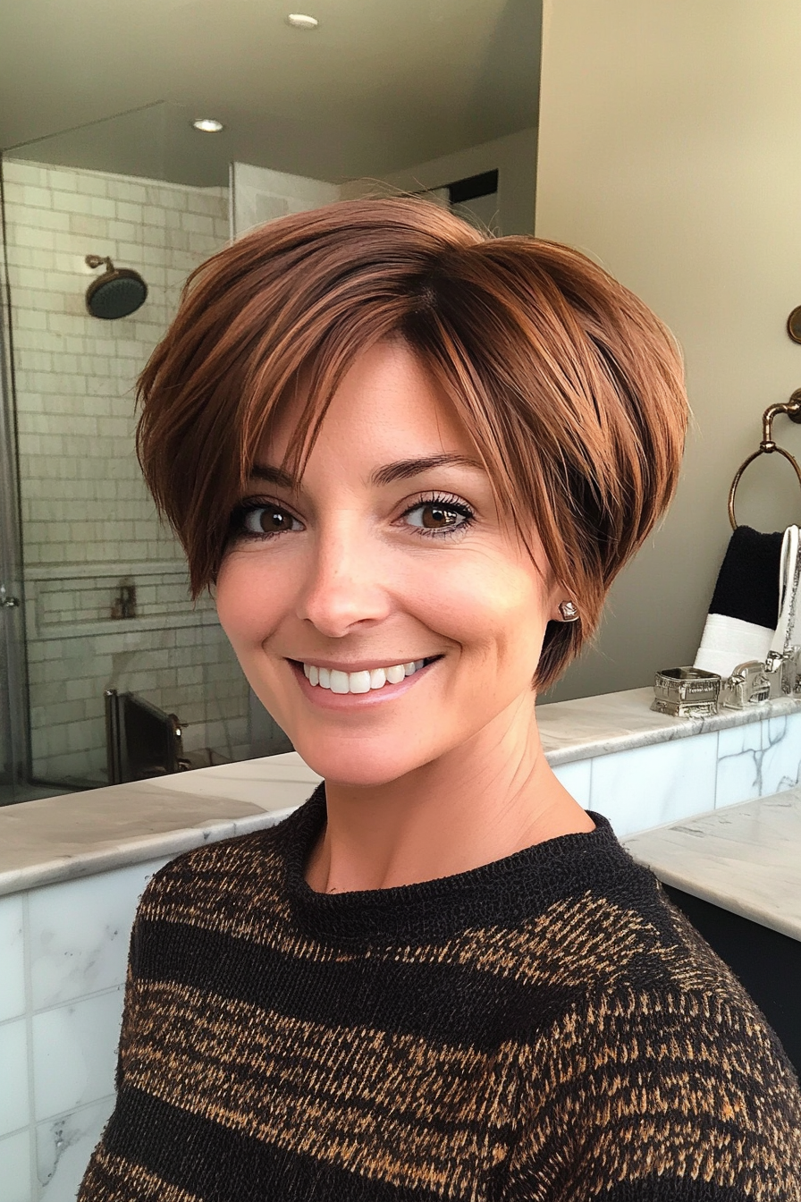 21. Grown-Out Pixie in Honey Brown (Short Pixie Haircuts) - Short Pixie Haircuts