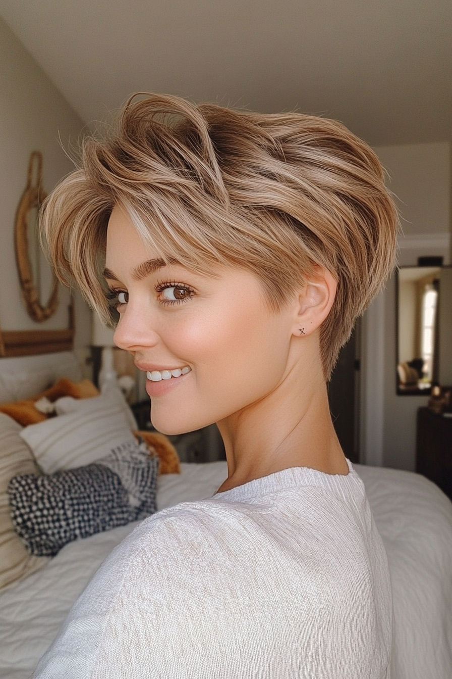23. Wispy Pixie in Light Caramel (Short Pixie Haircuts) - Short Pixie Haircuts