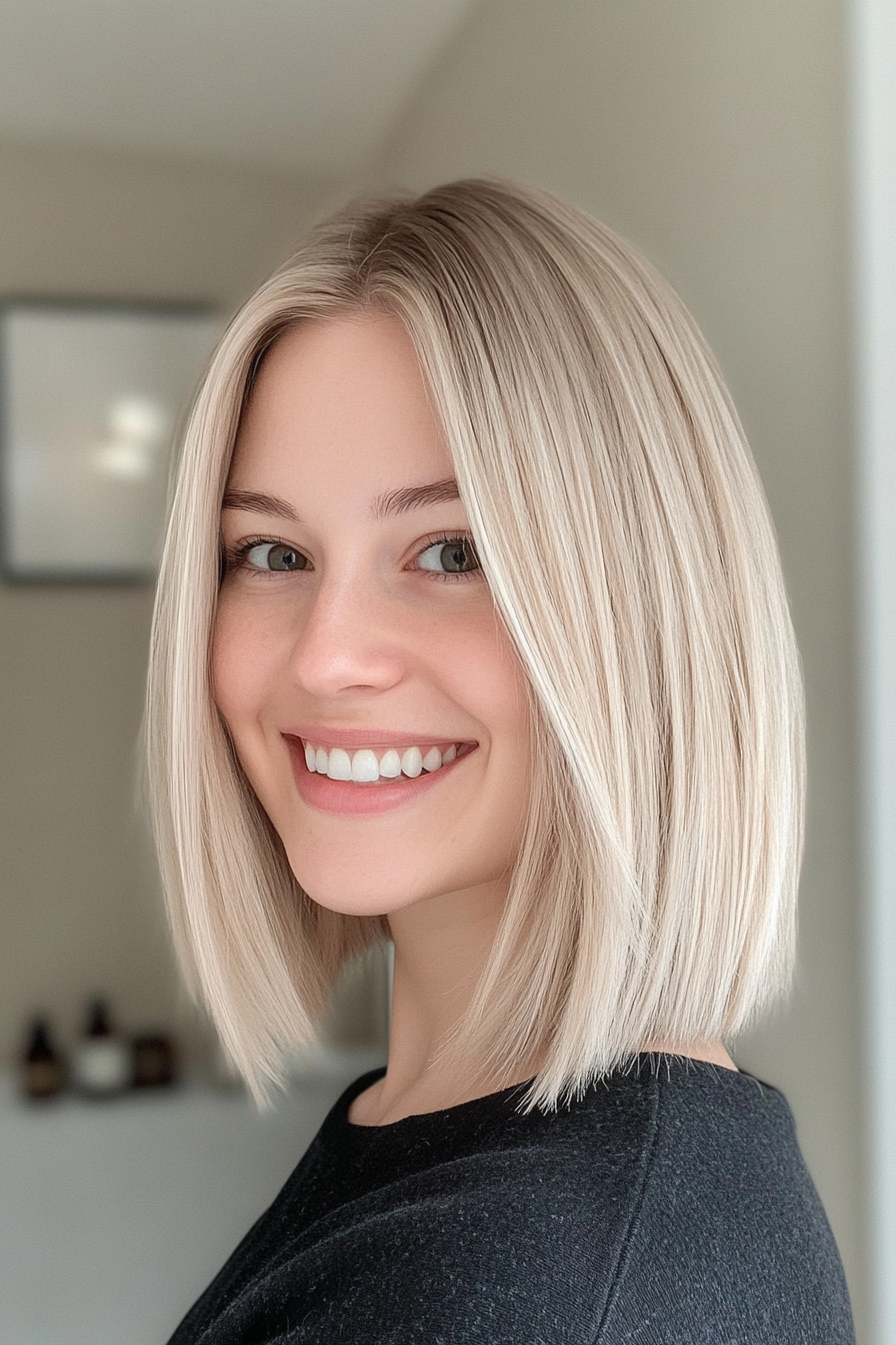 7. Beige Blonde Blunt Cut (Blonde Haircuts) - Blonde Haircuts