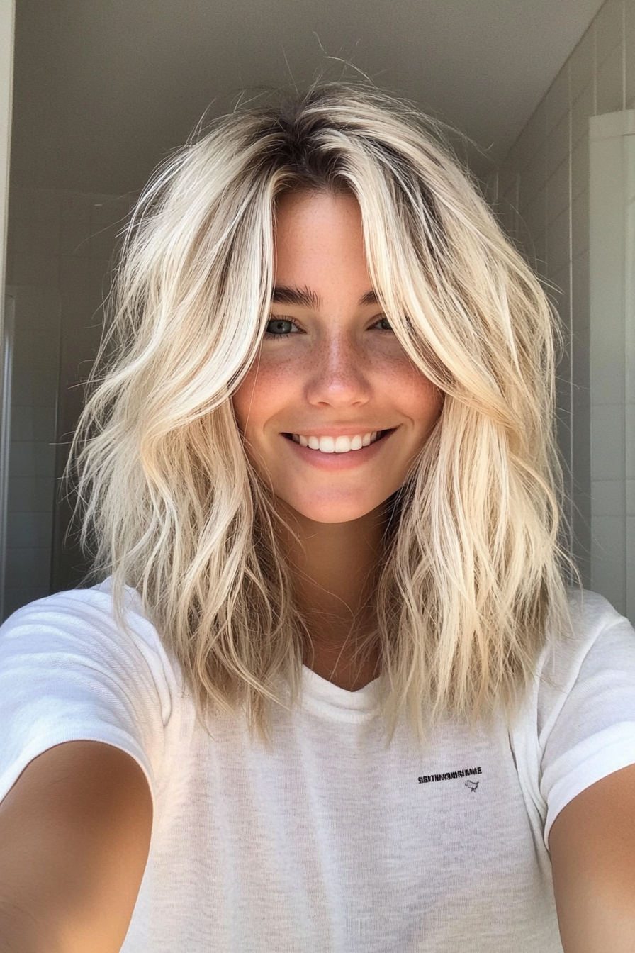 9. Sun-Kissed Blonde Shag (Blonde Haircuts) - Blonde Haircuts