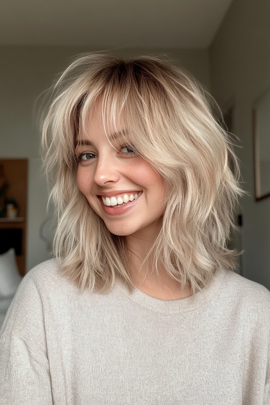 14. Modern Blonde Shaggy Cut (Blonde Haircuts) - Blonde Haircuts