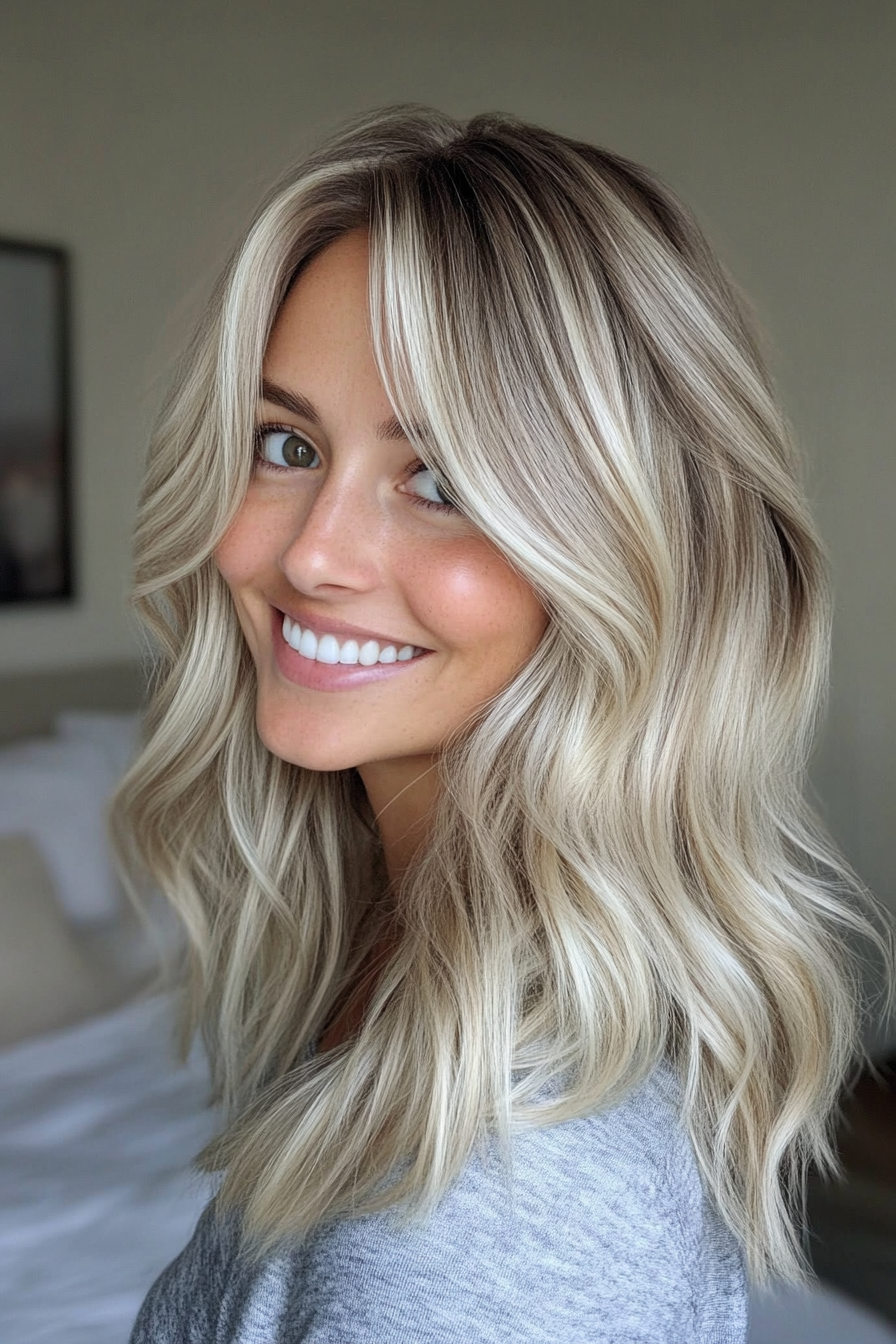 16. Elegant Blonde Layered Waves (Blonde Haircuts) - Blonde Haircuts