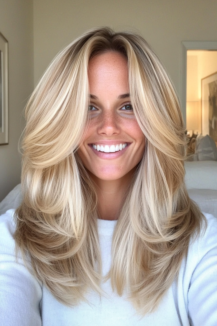 18. Refined Blonde Shag with Layers (Blonde Haircuts) - Blonde Haircuts