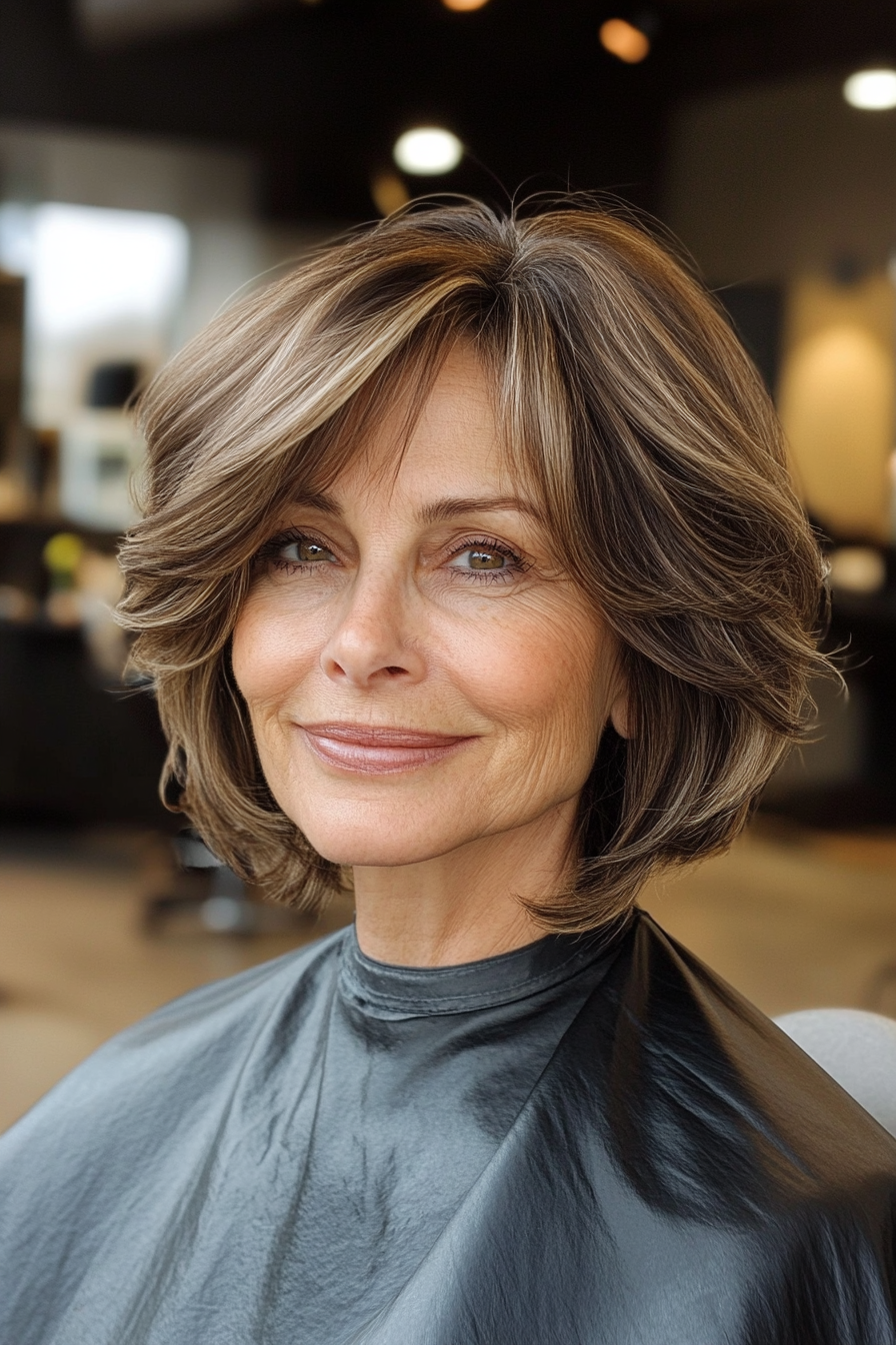 1. Soft Layered Bob (Haircuts For Older Women With Thin Hair) - Haircuts For Older Women With Thin Hair