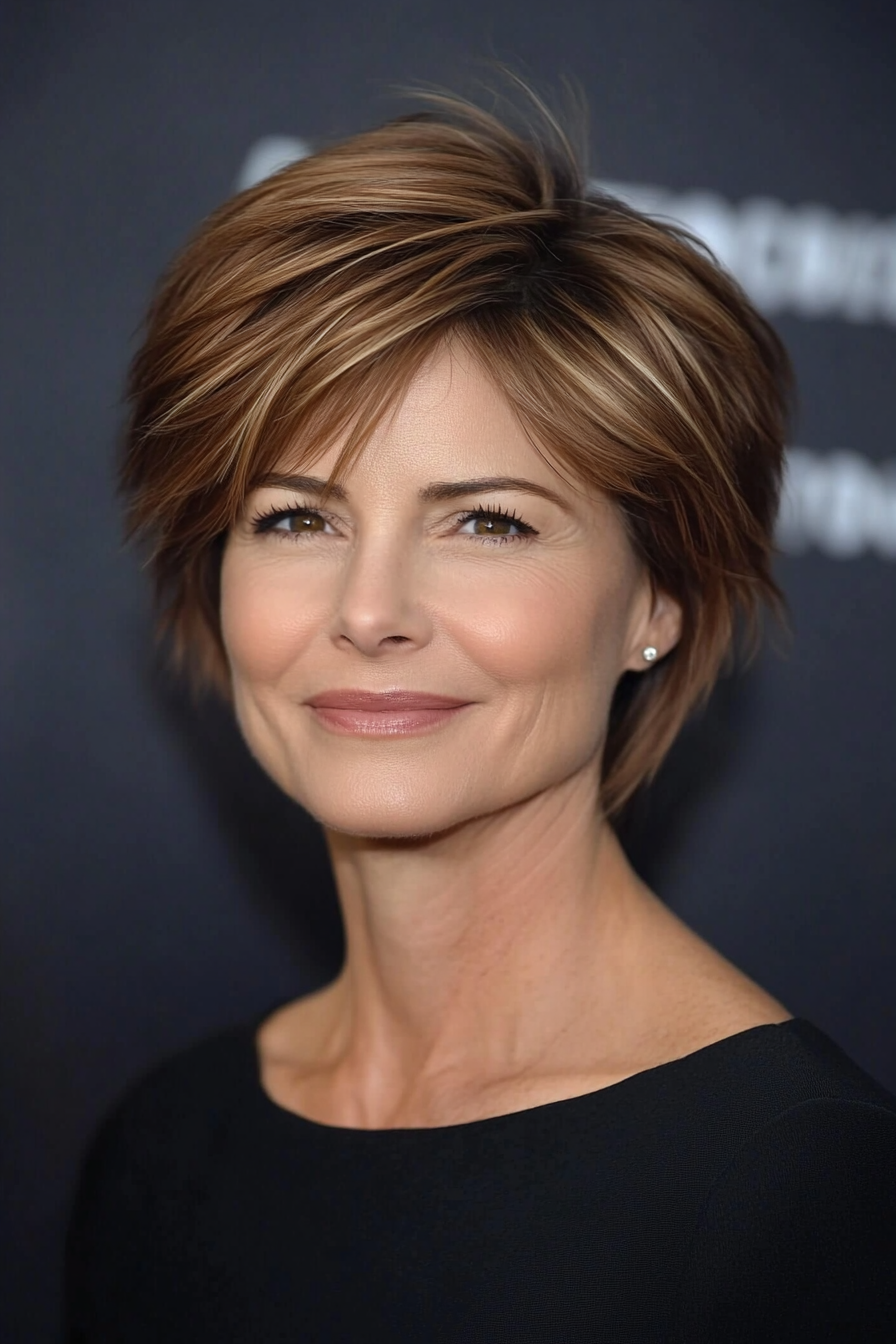 2. Feathered Pixie Cut (Haircuts For Older Women With Thin Hair) - Haircuts For Older Women With Thin Hair