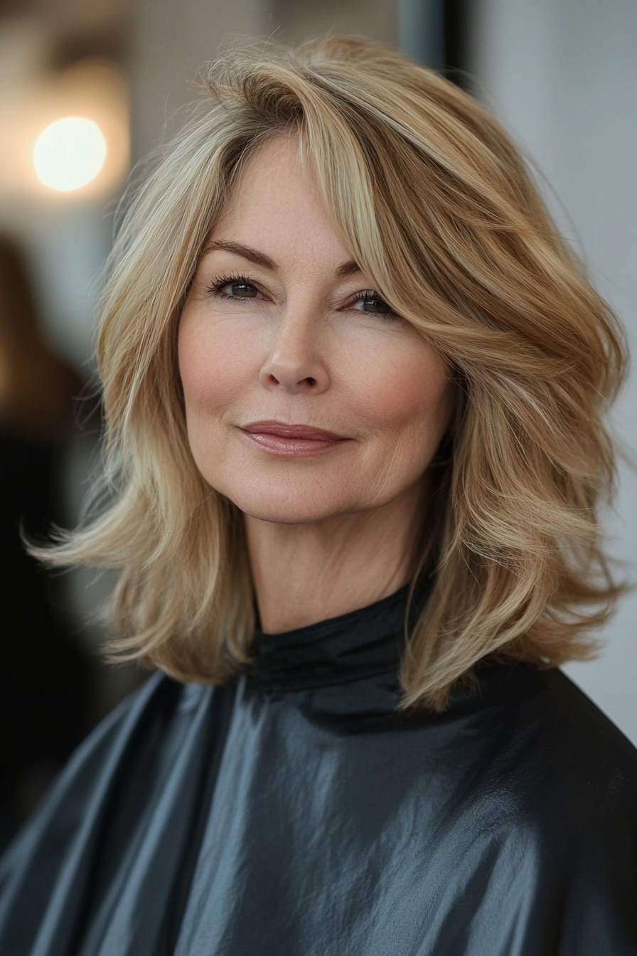 3. Classic Shoulder-Length Cut (Haircuts For Older Women With Thin Hair) - Haircuts For Older Women With Thin Hair