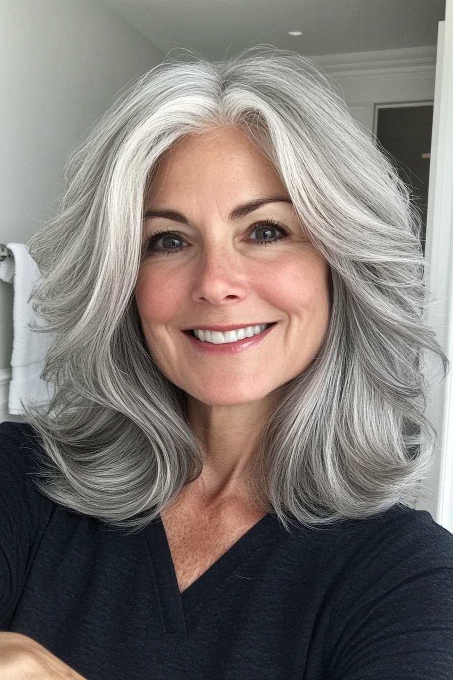 10. Soft Ringlet Layers (Haircuts For Older Women With Thin Hair) - Haircuts For Older Women With Thin Hair