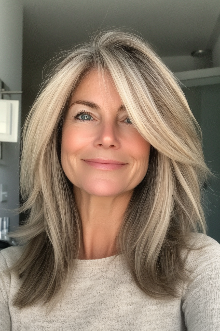 26. Effortless Layered Cut (Haircuts For Older Women With Thin Hair) - Haircuts For Older Women With Thin Hair