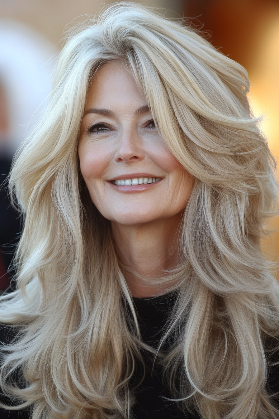 16. Tousled Shag in Sandy Blonde (Hairstyles For Women Over 70) - Hairstyles For Women Over 70