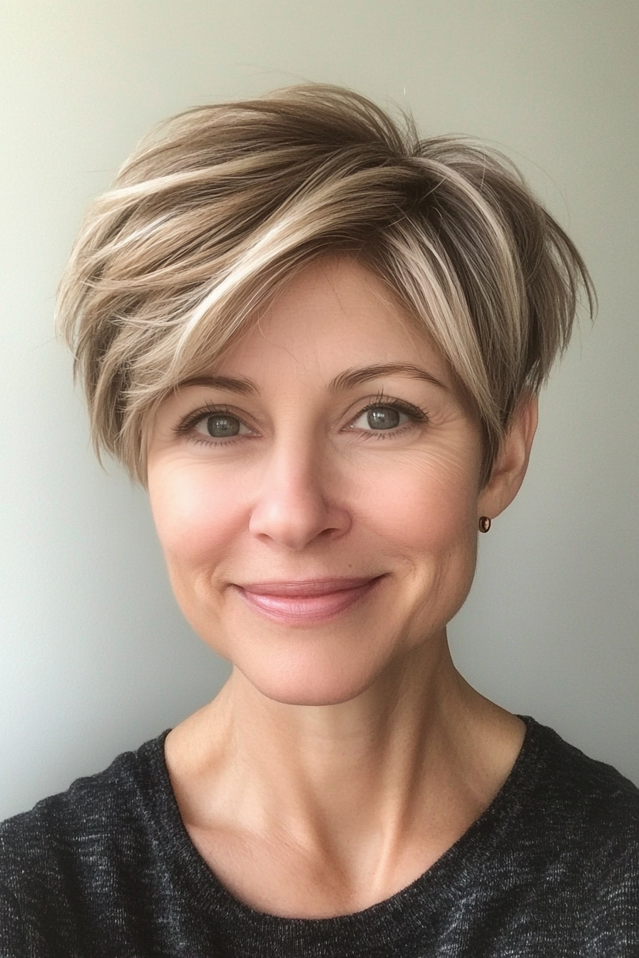 4. Soft Tapered Cut with Warm Honey Blonde (Short Hairstyles For Older Women With Thin Hair) - Short Hairstyles For Older Women With Thin Hair