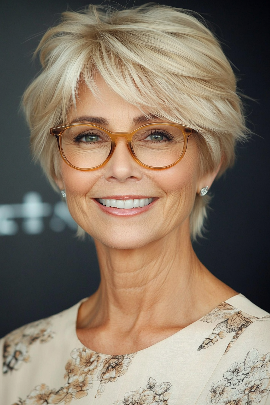 3. Soft Wispy Crop in Light Blonde (Short Hairstyles For Women Over 70 With Glasses) - Short Hairstyles For Women Over 70 With Glasses