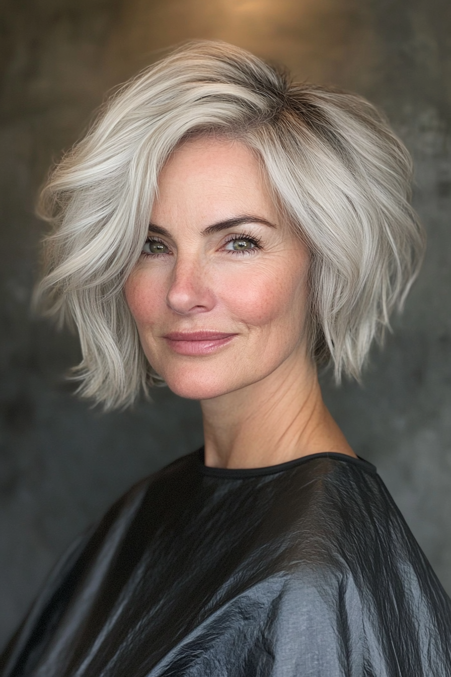 3. Textured Crop in Cool Ash Blonde (Short Haircuts For Women Over 40) - Short Haircuts For Women Over 40