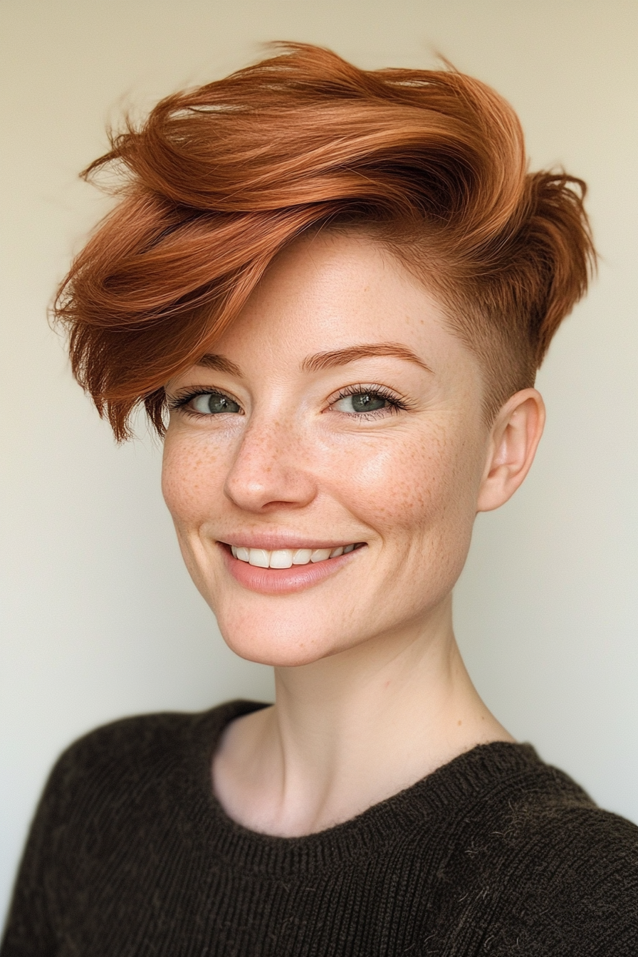3. Feathered Pixie Undercut in Chestnut Brown (Undercut Pixie Hairstyles) - Undercut Pixie Hairstyles