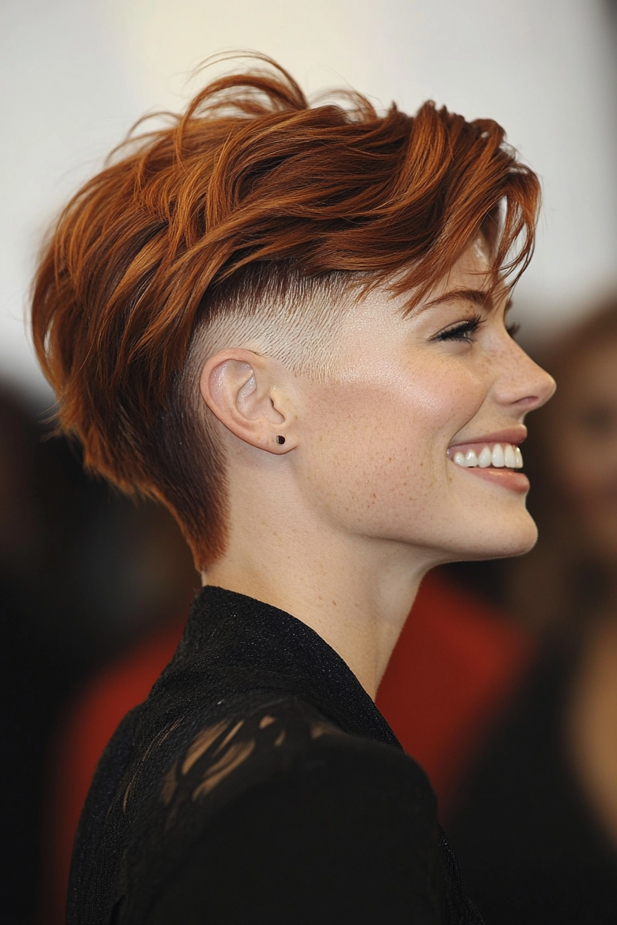 5. Layered Undercut Pixie in Warm Auburn (Undercut Pixie Hairstyles) - Undercut Pixie Hairstyles
