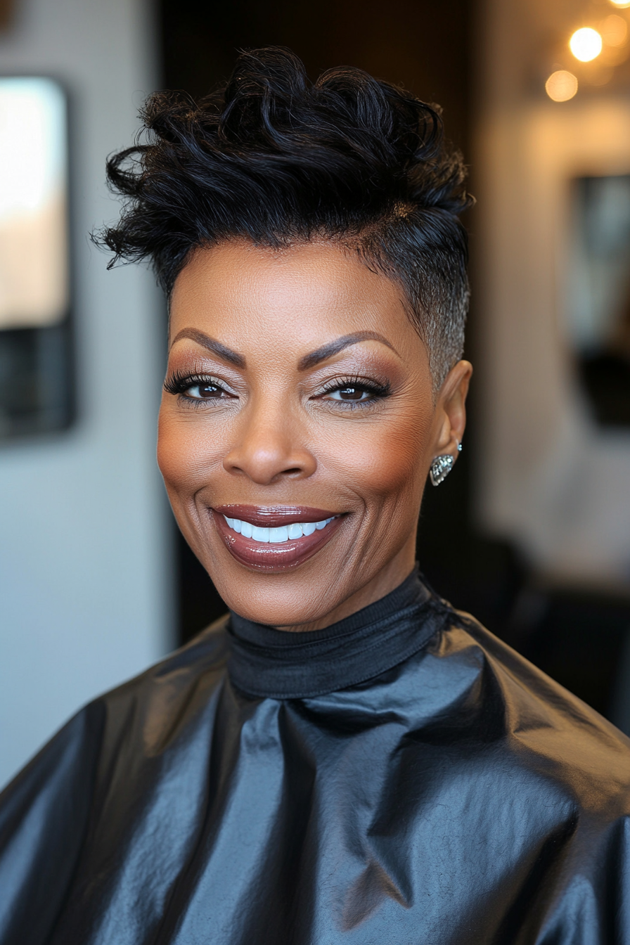 10. Sleek Tapered Fade in Dark Coffee (Black Hairstyles For Older Women) - Black Hairstyles For Older Women