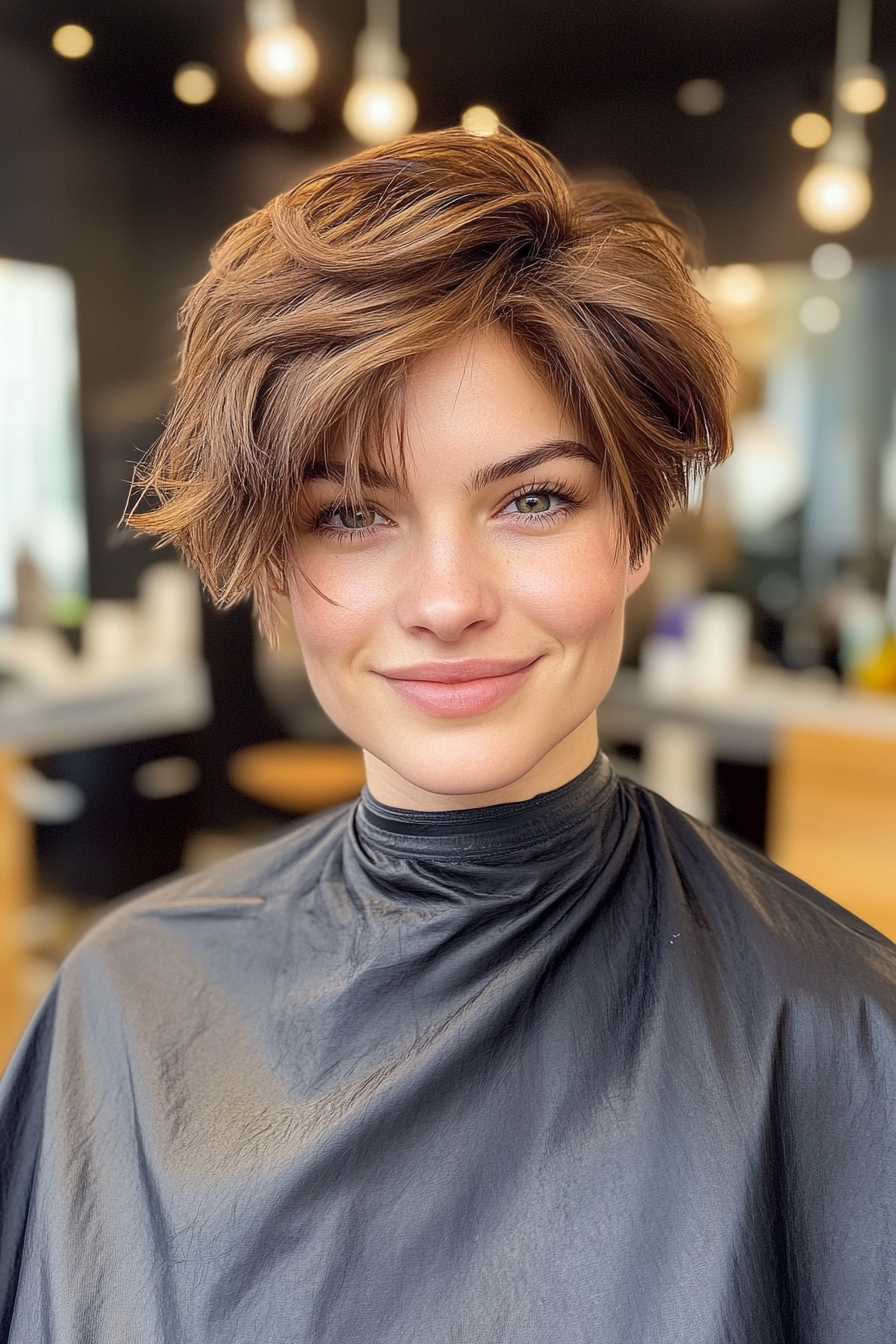 8. Icy Mushroom Brown Choppy Pixie (Pixie Haircuts) - Pixie Haircuts