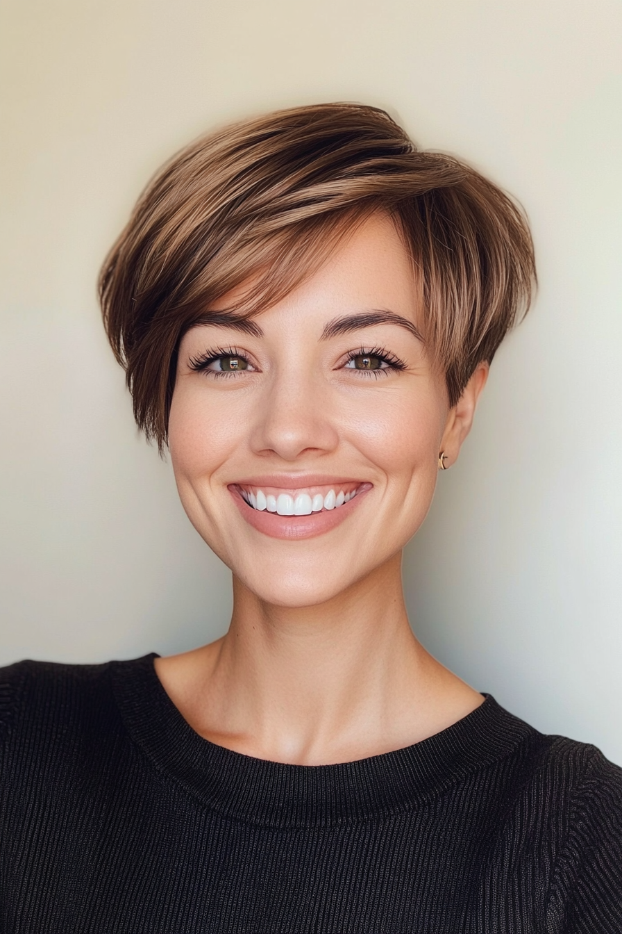 12. Sun-Kissed Bronze Pixie Bob (Pixie Haircuts) - Pixie Haircuts