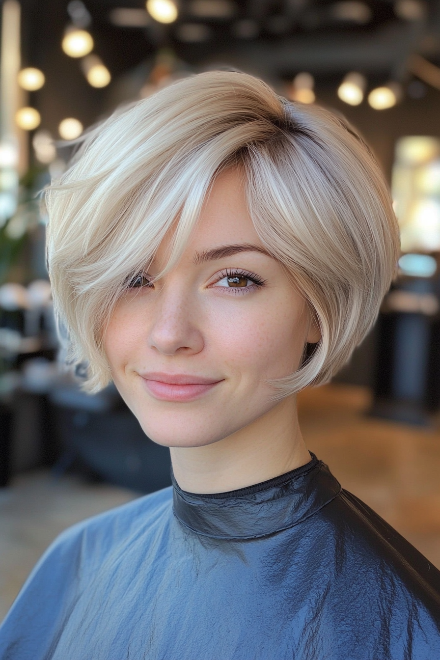 2. Ash Blonde Textured Pixie Bob (Pixie Bob Haircut Ideas) - Pixie Bob Haircut Ideas