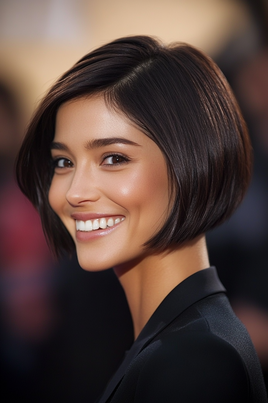 10. Dark Mocha Sleek Pixie Bob (Pixie Bob Haircut Ideas) - Pixie Bob Haircut Ideas