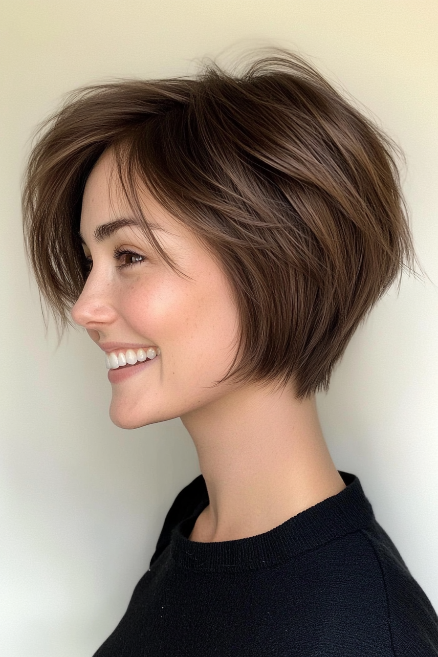 13. Walnut Wispy Pixie Bob (Pixie Bob Haircut Ideas) - Pixie Bob Haircut Ideas