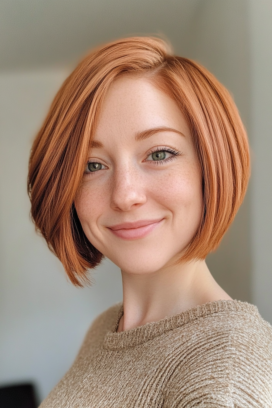 23. Golden Auburn Rounded Pixie Bob (Pixie Bob Haircut Ideas) - Pixie Bob Haircut Ideas