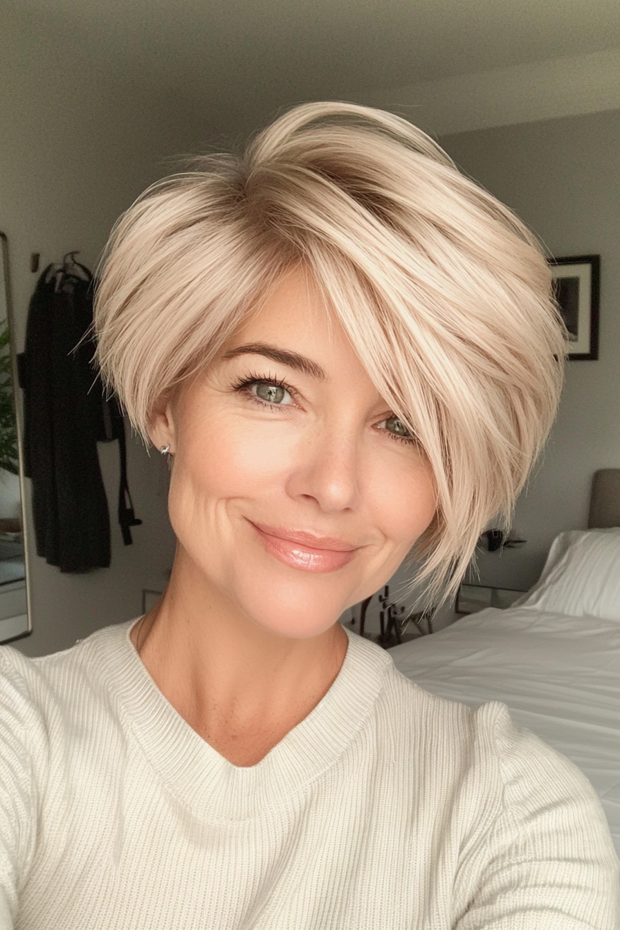 5. Soft Wispy Pixie in Medium Blonde (Short Pixie Haircuts For Older Women) - Short Pixie Haircuts For Older Women