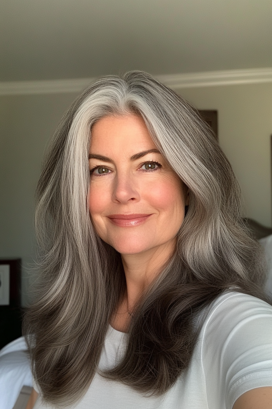 23. Bouncy Shoulder-Length Cut in Warm Mocha (Hairstyles For Women Over 50 With Thick Hair) - Hairstyles For Women Over 50 With Thick Hair