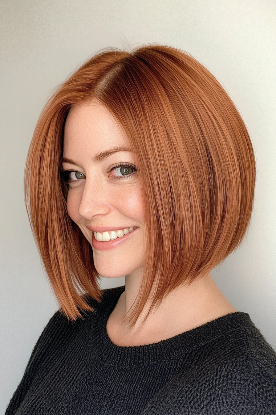 22. Light Copper Bob with Airy Movement (Medium Bob Hairstyles) - Medium Bob Hairstyles