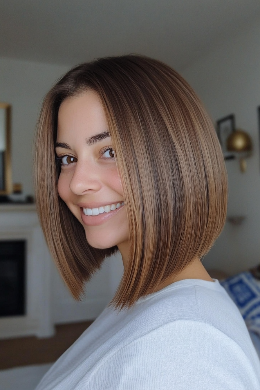 23. Straight Sandy Brown Bob with Underlayers (Medium Bob Hairstyles) - Medium Bob Hairstyles