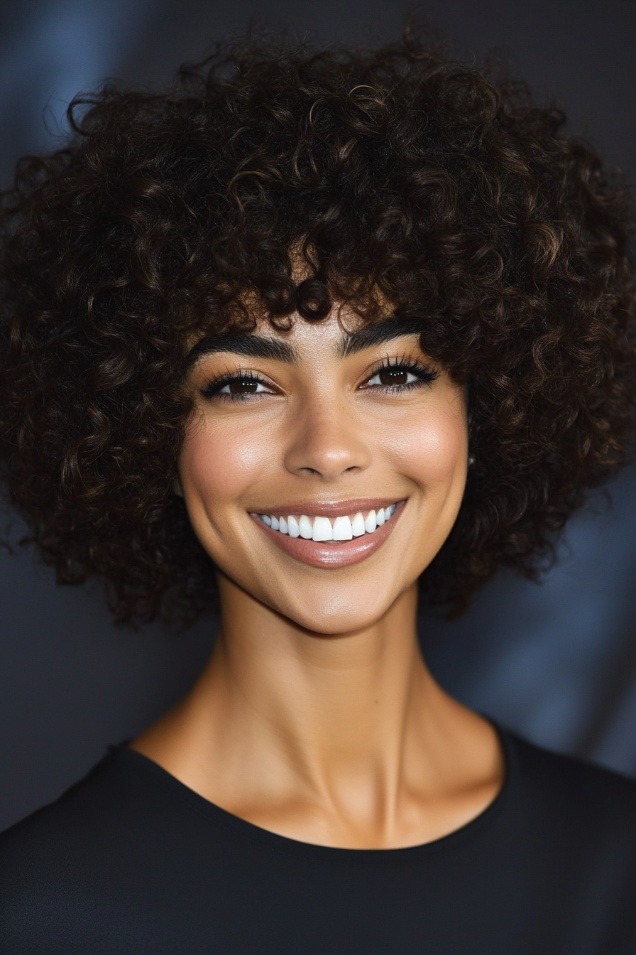 10. Short Curly Afro in Dark Espresso (Short Curly Hairstyles For Women) - Short Curly Hairstyles For Women