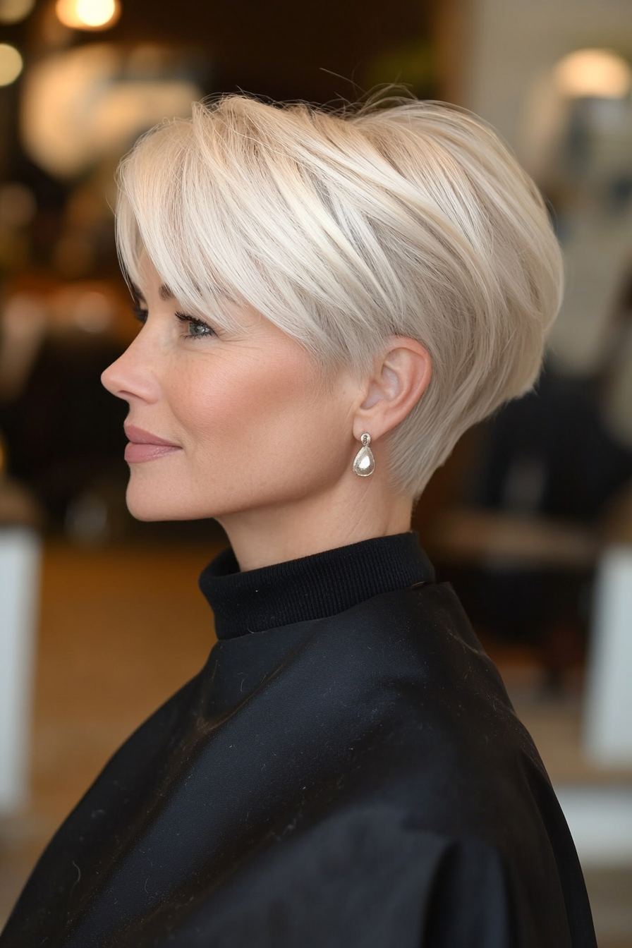 19. Ash Blonde Short Pixie Bob (Short Pixie Haircuts For Women Over 50) - Short Pixie Haircuts For Women Over 50