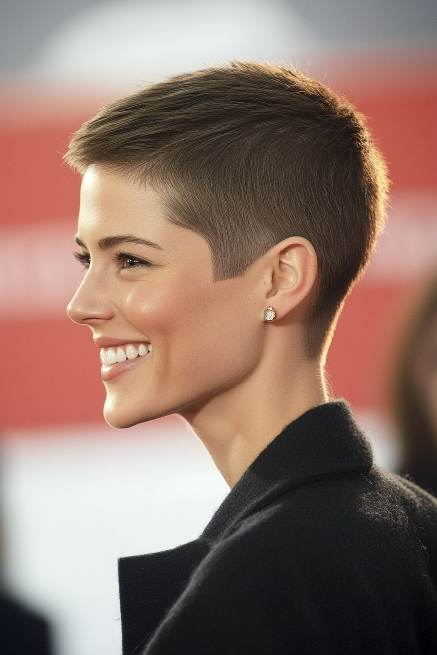 6. Neutral Brown Boyish Crop (Very Short Pixie Haircuts) - Very Short Pixie Haircuts