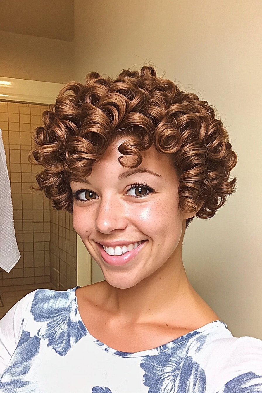 21. Tawny Spiral Cut Pixie (Pixie Curly Haircuts) - Pixie Curly Haircuts