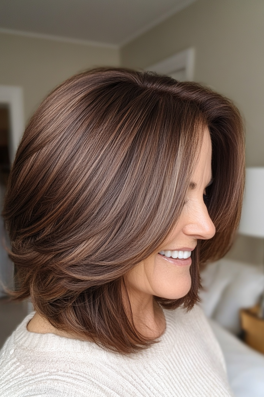 19. Graduated Bob in Cocoa Brown (Hairstyles For Older Women) - Hairstyles For Older Women