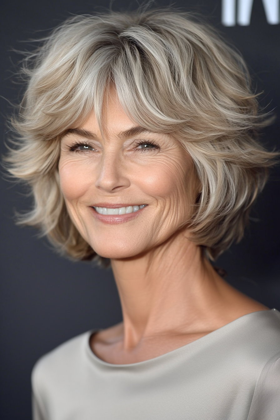 4. Textured Sandy Blonde Bob (Short Bob Hairstyles For Women Over 60) - Short Bob Hairstyles For Women Over 60