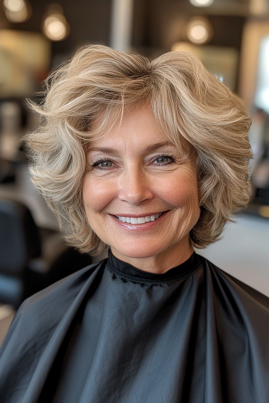 14. Honey Blonde Shag with Tousled Finish (Shag Hairstyles For Older Women) - Shag Hairstyles For Older Women
