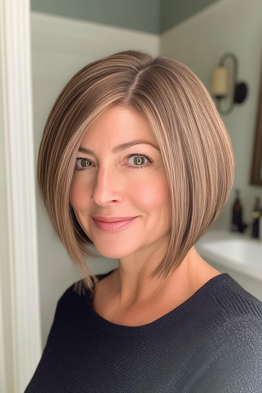 16. Chin-Length Cut in Light Brown (Haircuts Women Over 40) - Haircuts Women Over 40