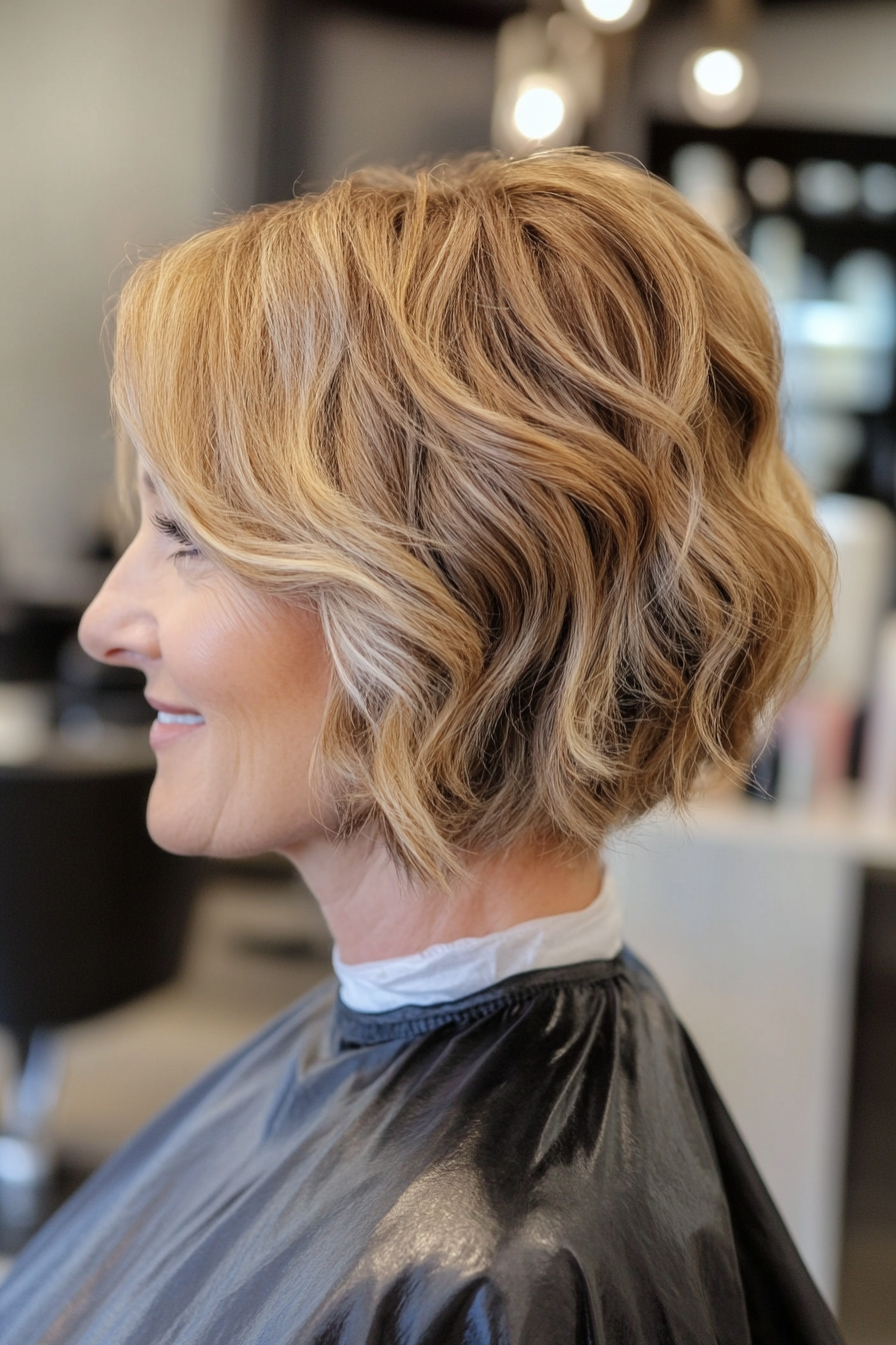 2. Tousled Crop in Sandy Blonde (Short Wavy Hairstyles For Women Over 50) - Short Wavy Hairstyles For Women Over 50