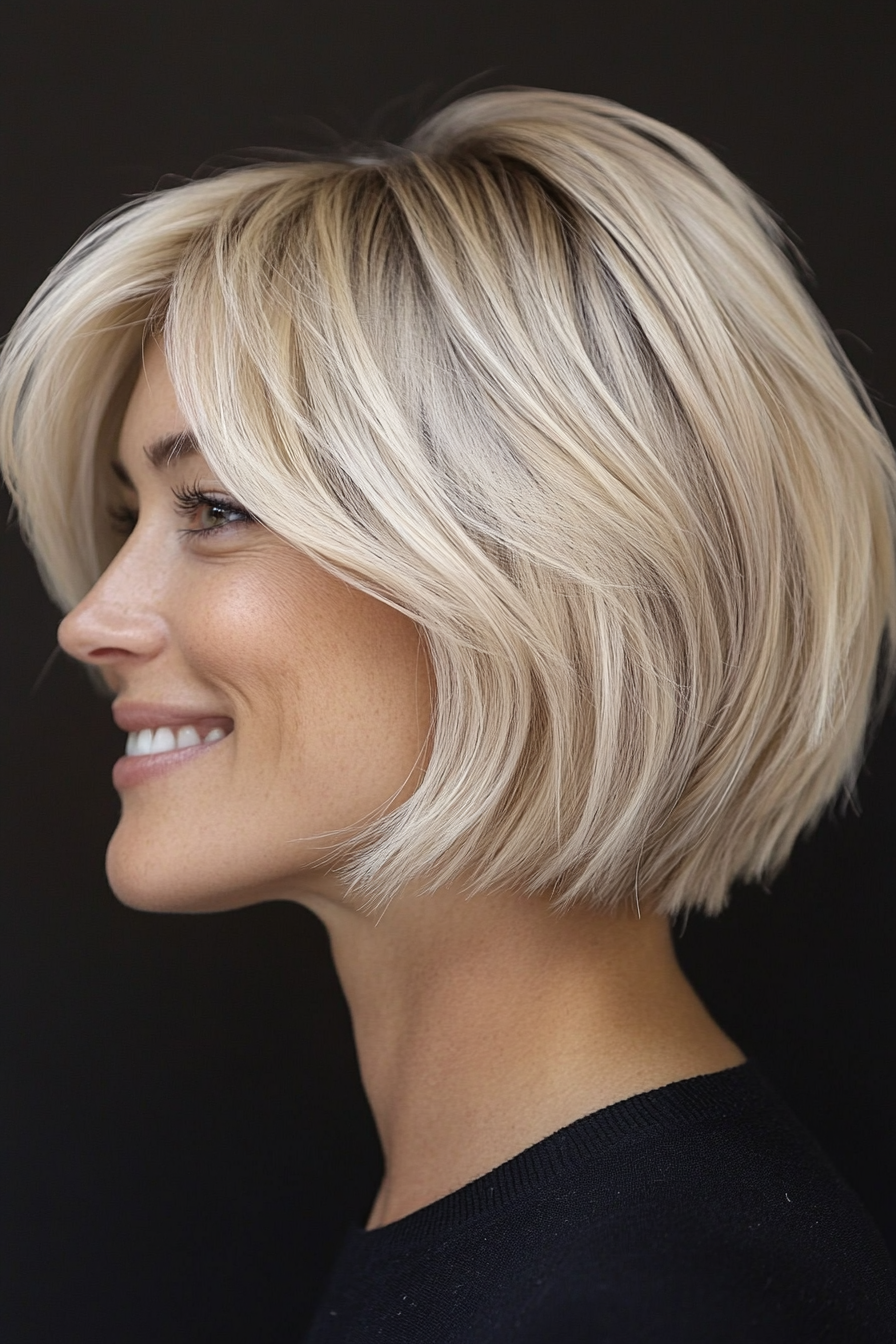1. Creamy Blonde Textured Bob (Short Blonde Haircuts For Fine Hair) - Short Blonde Haircuts For Fine Hair