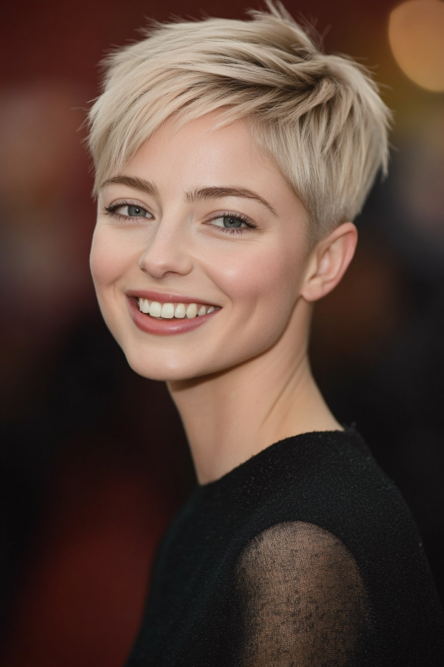 3. Ash Blonde Sleek Pixie (Short Blonde Haircuts For Fine Hair) - Short Blonde Haircuts For Fine Hair