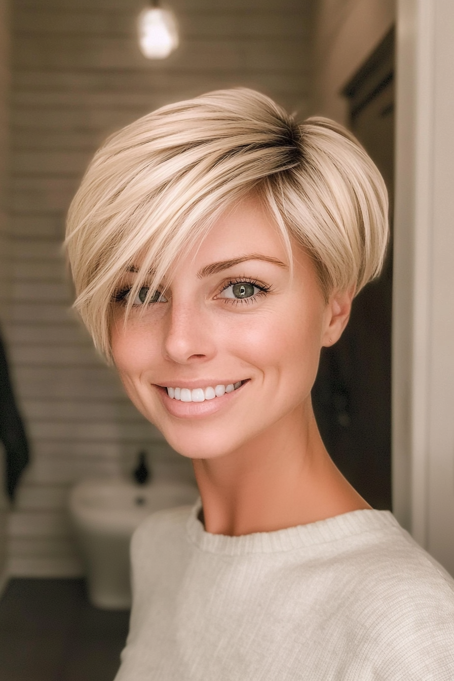 5. Sandy Blonde Tapered Cut (Short Blonde Haircuts For Fine Hair) - Short Blonde Haircuts For Fine Hair