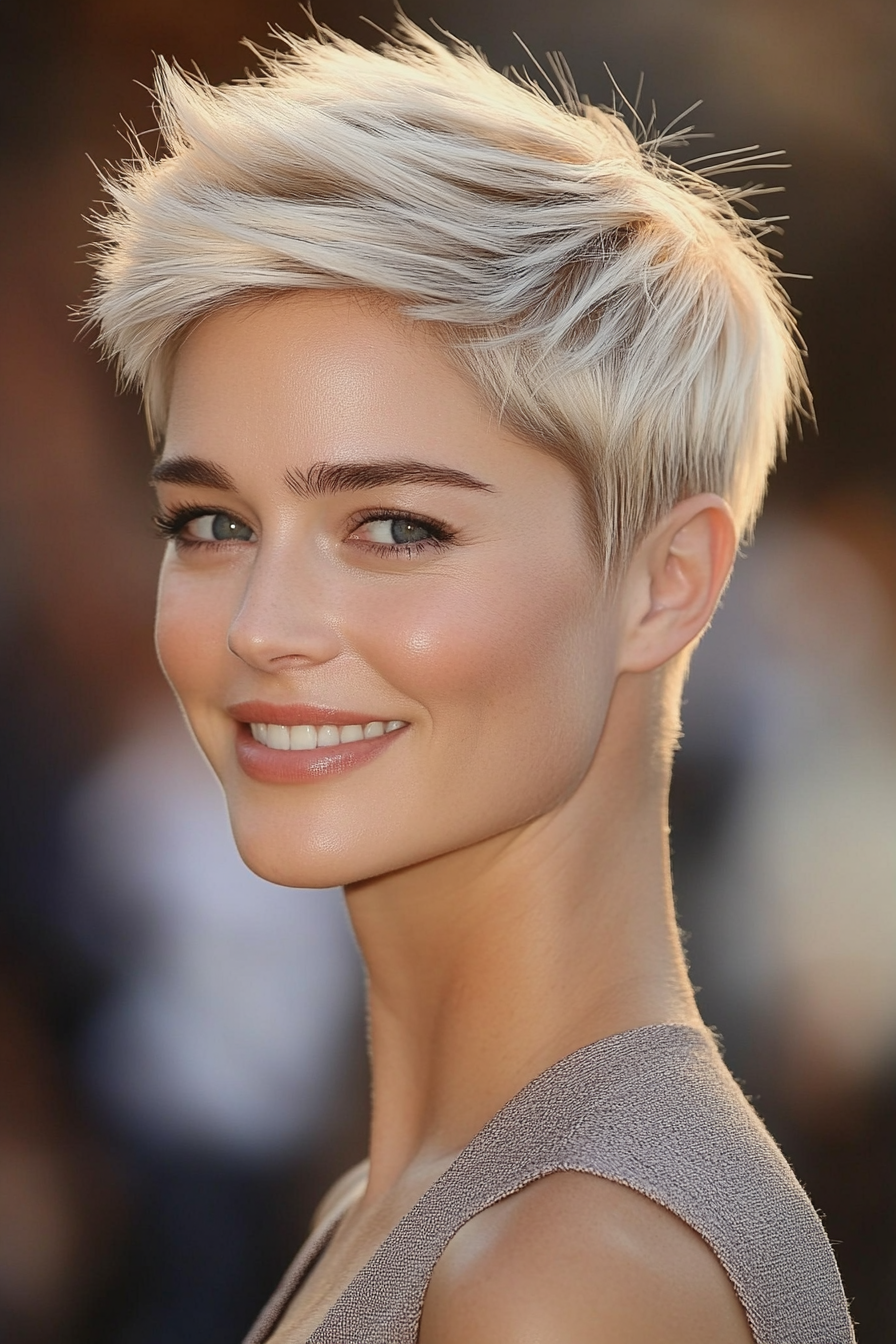 9. Natural Blonde Feathered Crop (Short Blonde Haircuts For Fine Hair) - Short Blonde Haircuts For Fine Hair