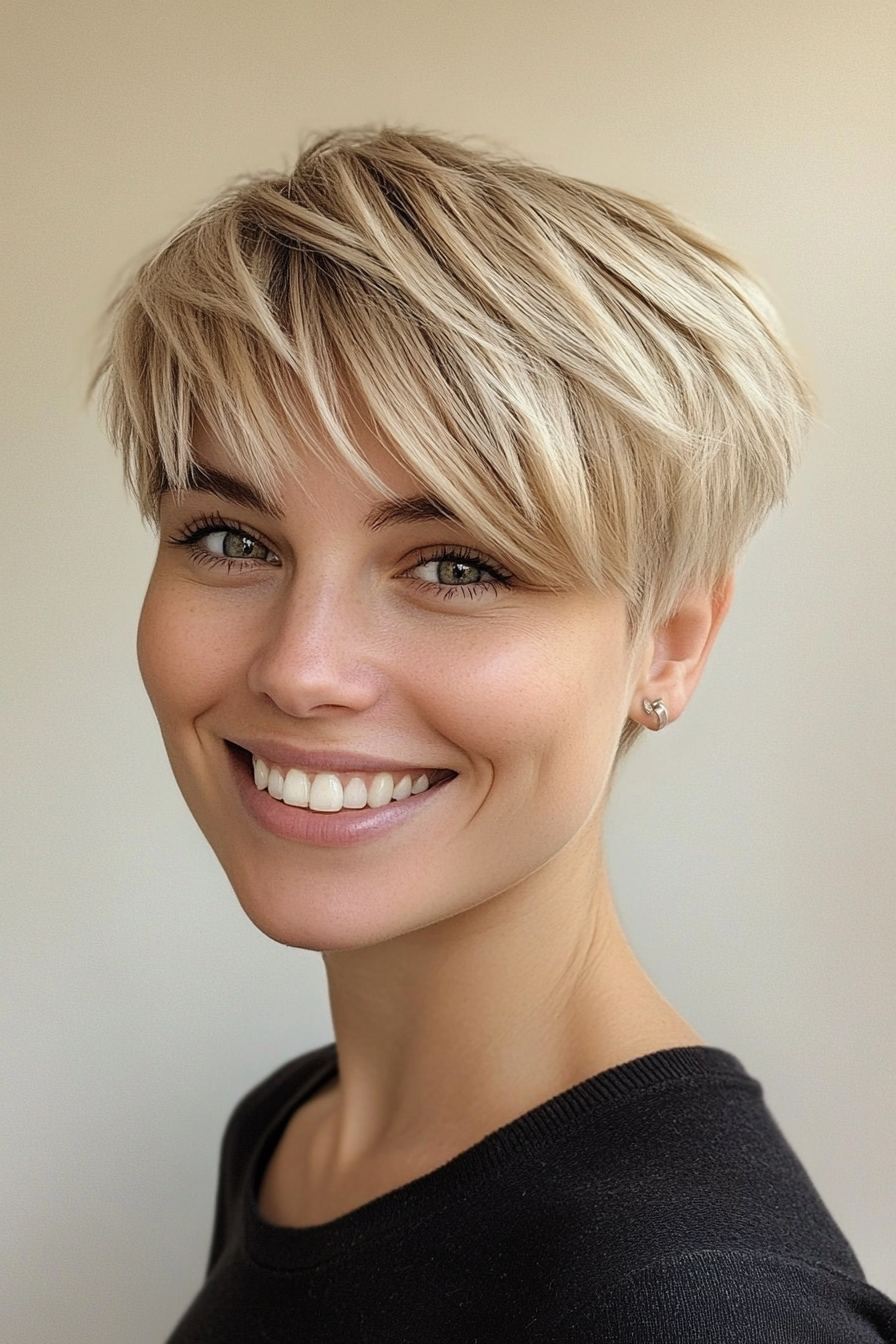 12. Buttery Blonde Short Wolf Cut (Short Blonde Haircuts For Fine Hair) - Short Blonde Haircuts For Fine Hair