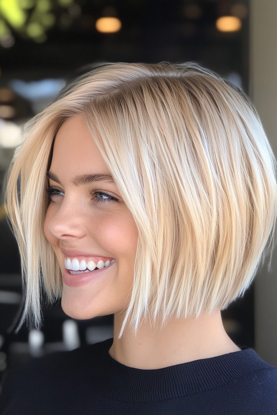 18. Vanilla Blonde Razor Bob (Short Blonde Haircuts For Fine Hair) - Short Blonde Haircuts For Fine Hair