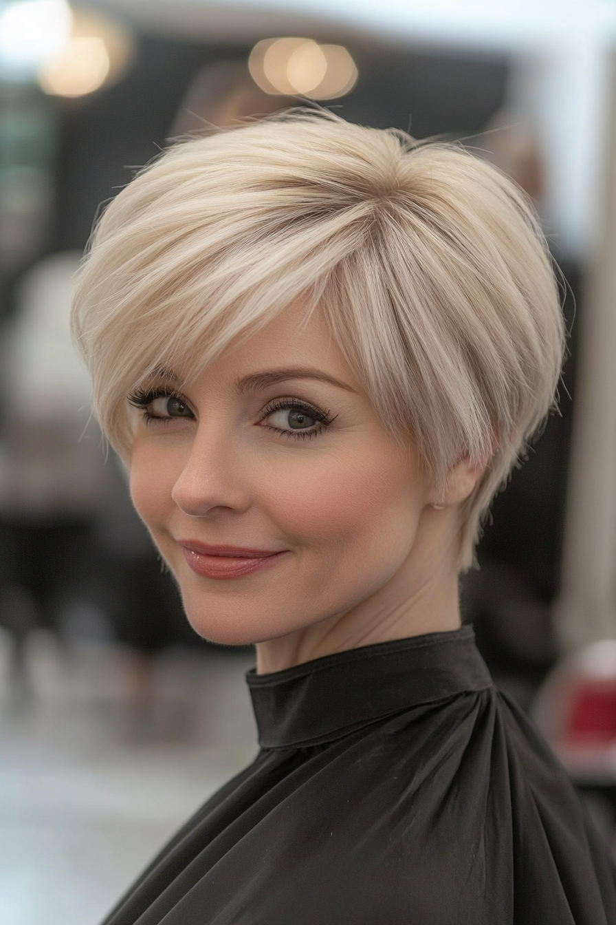 25. Beige Blonde Rounded Crop (Short Blonde Haircuts For Fine Hair) - Short Blonde Haircuts For Fine Hair