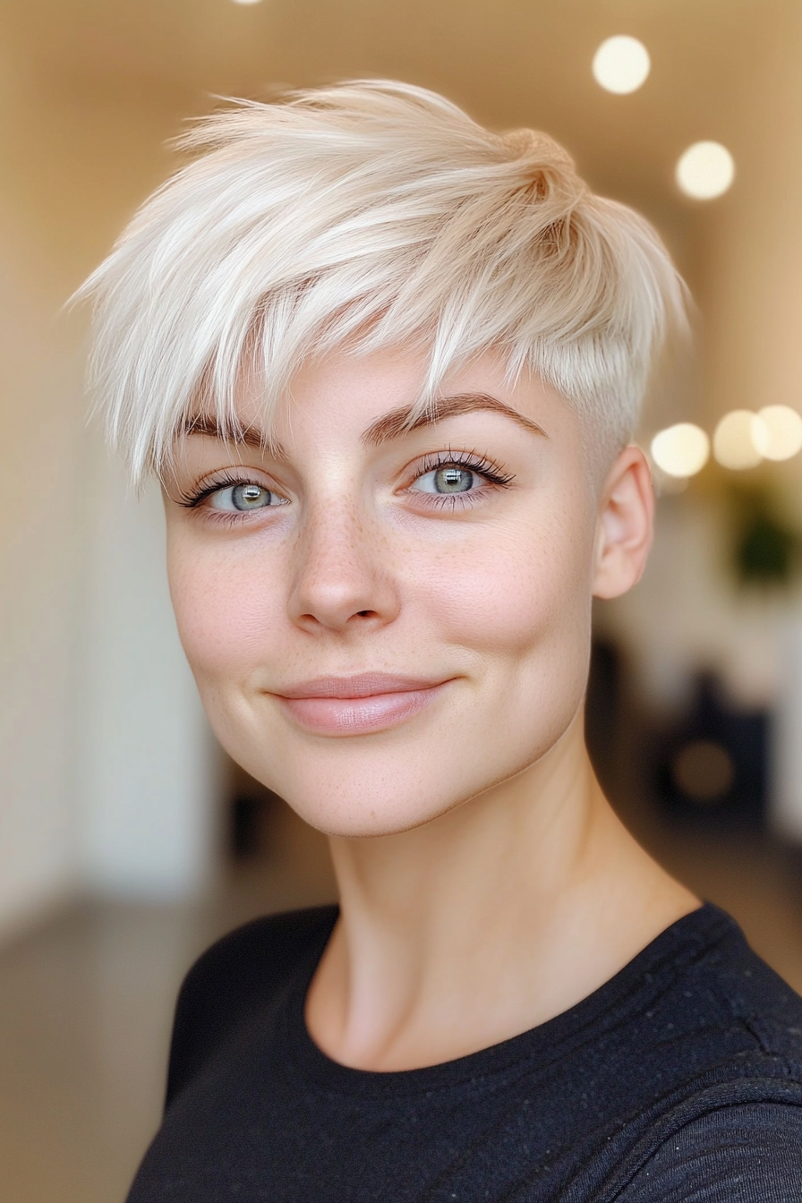 14. Platinum Blonde Edgy Crop (Classy Short Haircuts For Women) - Classy Short Haircuts For Women