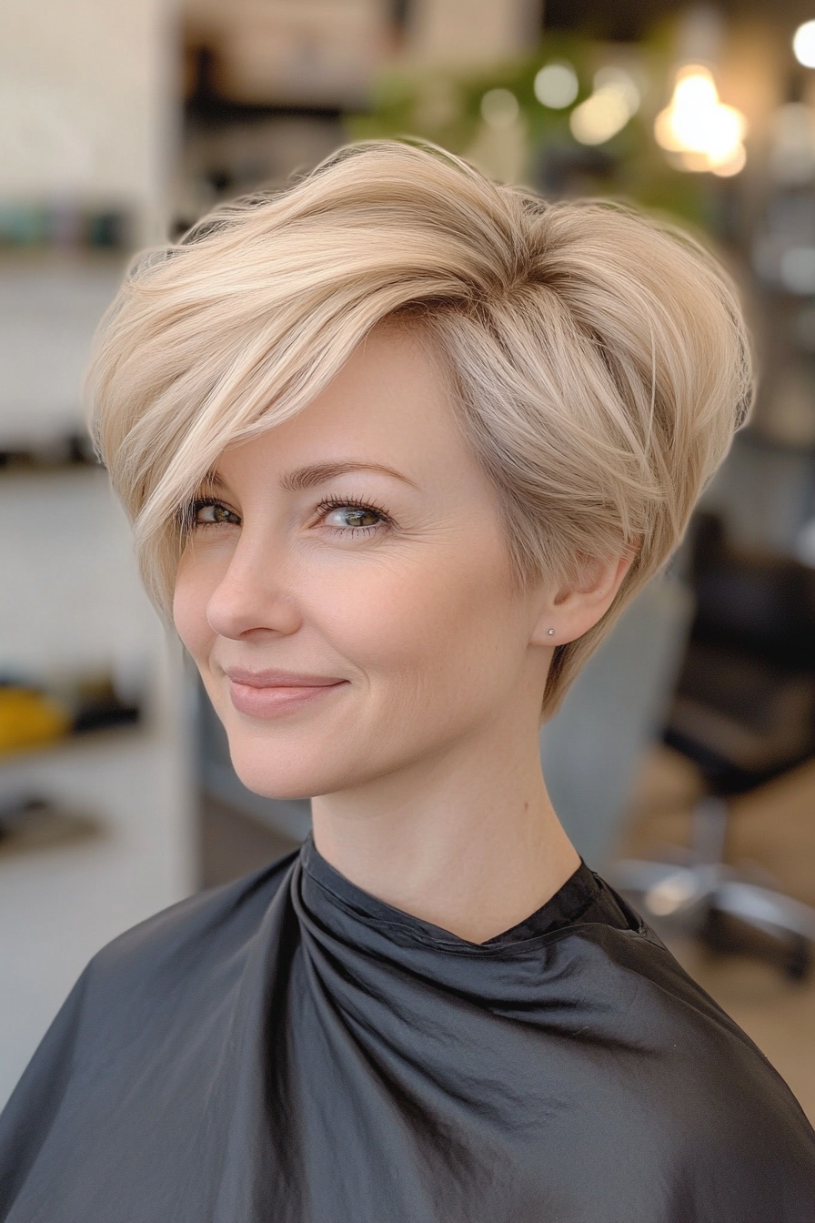 17. Beige Blonde Bixie (Classy Short Haircuts For Women) - Classy Short Haircuts For Women