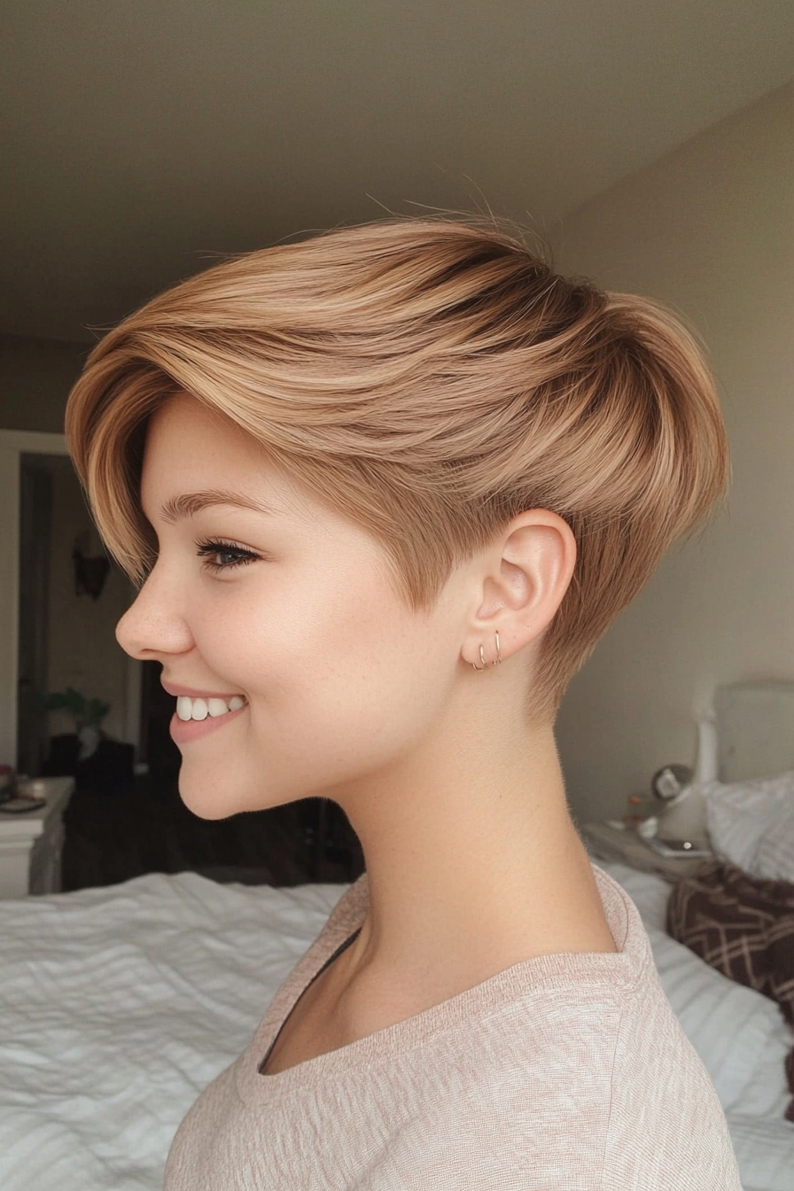 23. Light Brown Sculpted Crop (Classy Short Haircuts For Women) - Classy Short Haircuts For Women